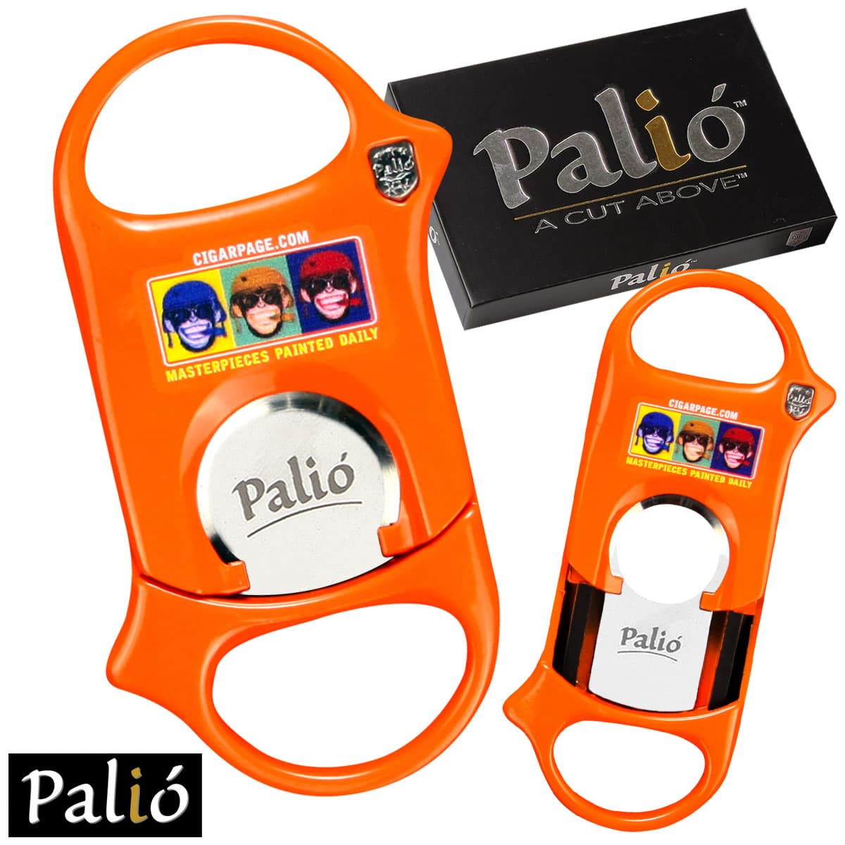 Palio Surgical Steel Cutter- Cigar Page Masterpieces- Orange