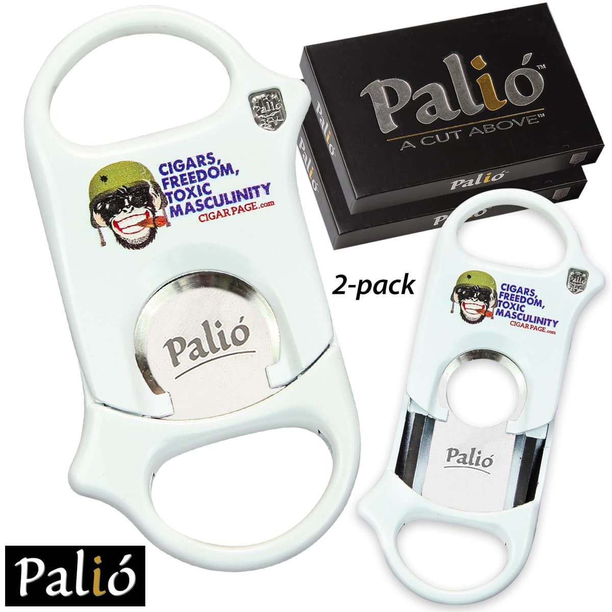 Set of 2: Palio Cigar Page Toxic Masculinity- White [2-PK]
