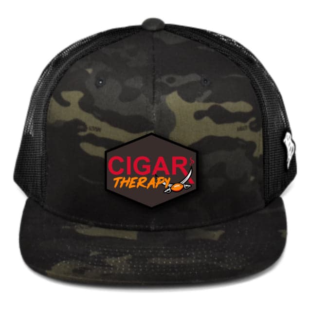 Buy CIGARx Camo Flat Trucker Snapback with Swords and Football on Pewter Rogue Patch Football Edition Online &amp; Save