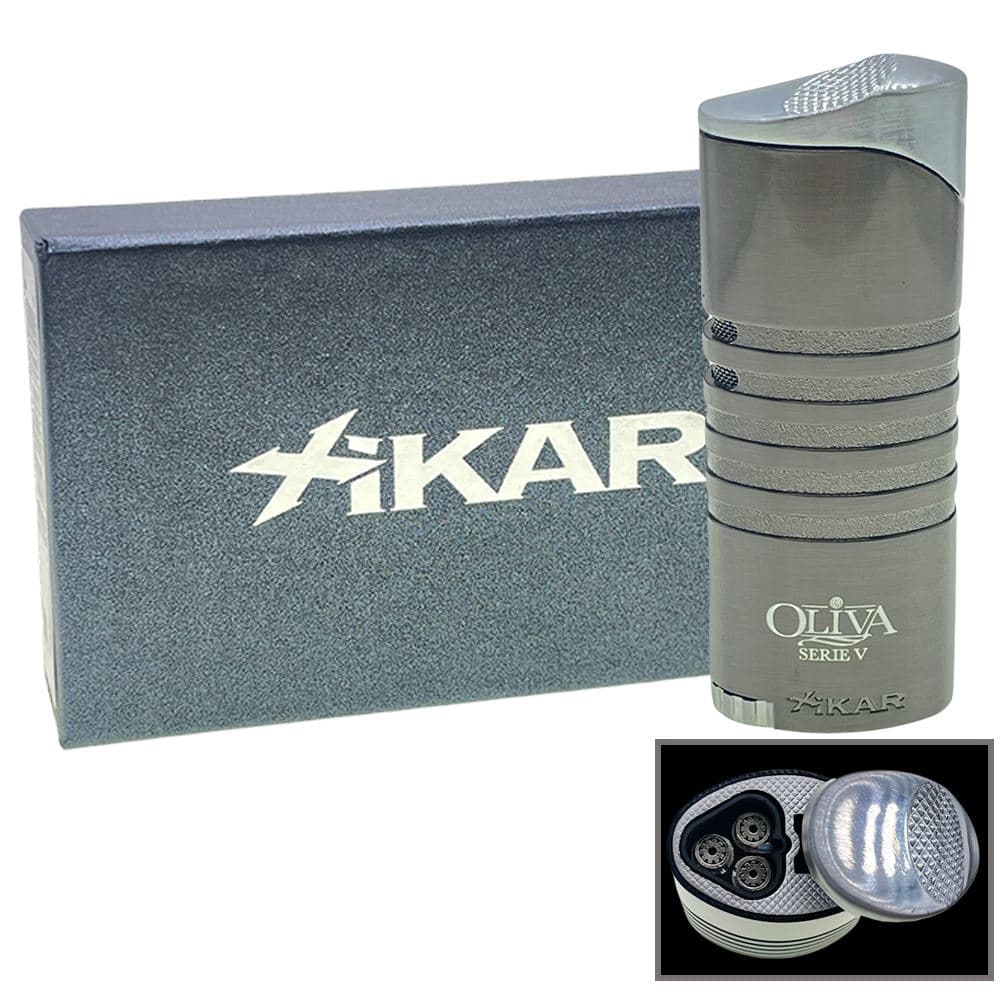 Buy Oliva V Xikar Ellipse III Triple Flame Lighter- Gunmetal Online &amp; Save