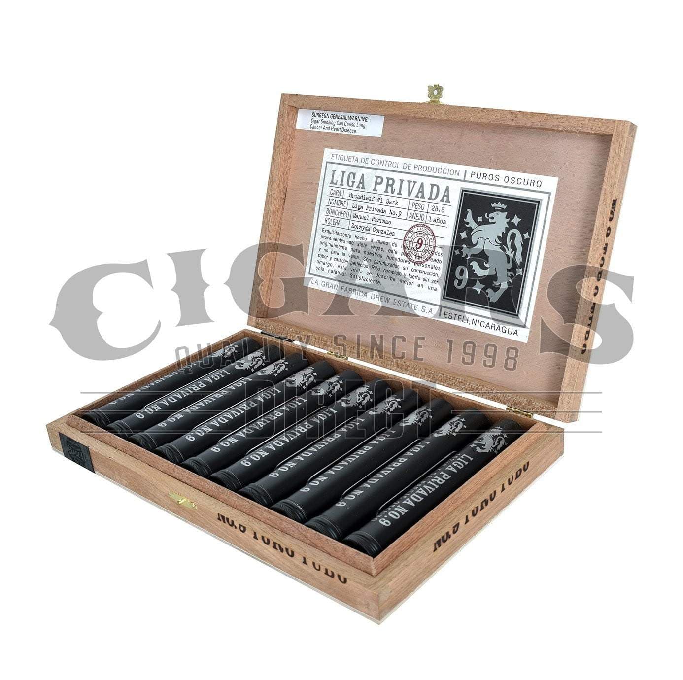 Drew Estate Liga Privada No.9 Toro Tubo Cigars