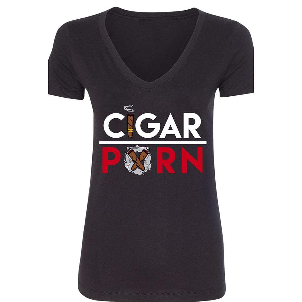 Black Cigar Pxrn Classic Women's V-Neck T-Shirt