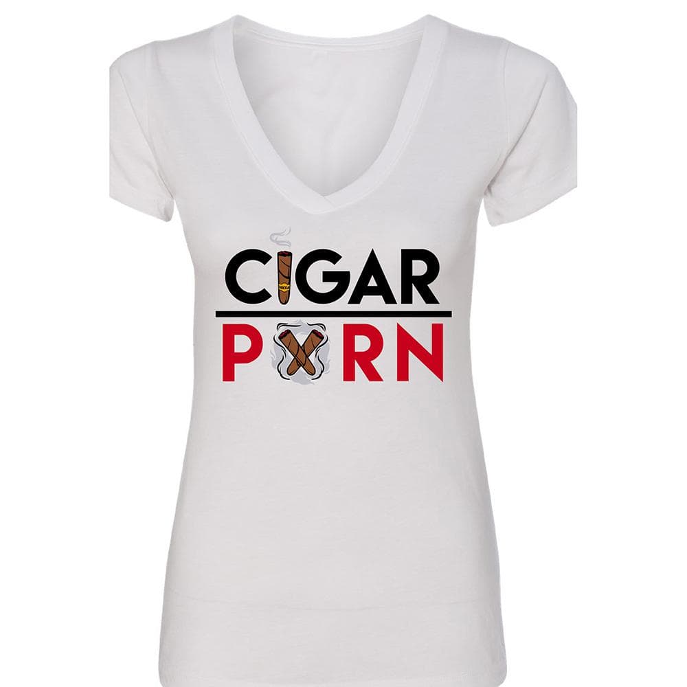 White Cigar Pxrn Classic Women's V-Neck T-Shirt