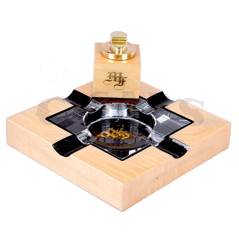 Buy My Father Cigars Natural Wood Ashtray and Lighter Gift Set Online