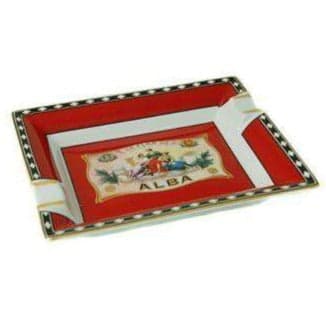 Buy Elie Bleu Alba Red Porcelain Ashtrays with 2 Gold Bridges Online