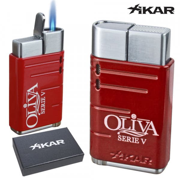 Buy Oliva Serie V Xikar Linea Torch Lighters - Red Online &amp; Save