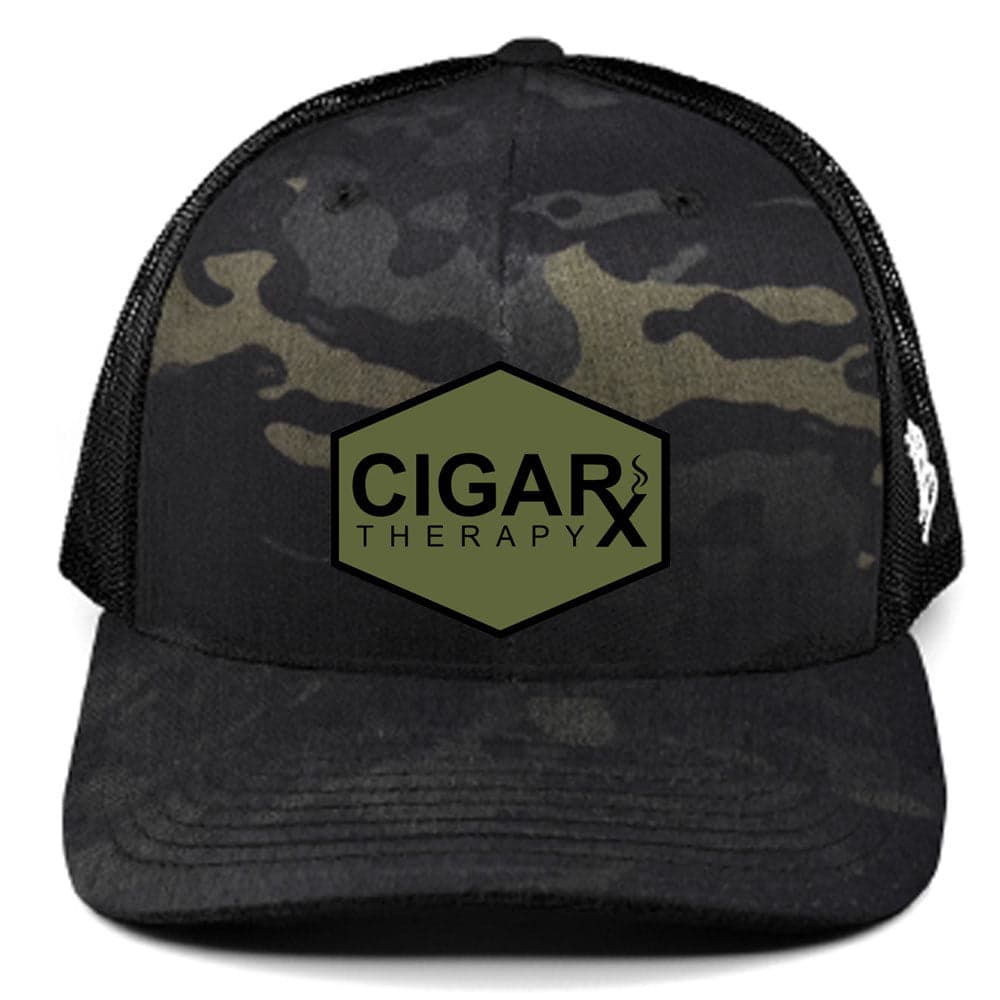 Buy CIGARx Camo Curved Trucker with Green Rogue Patch Online &amp; Save