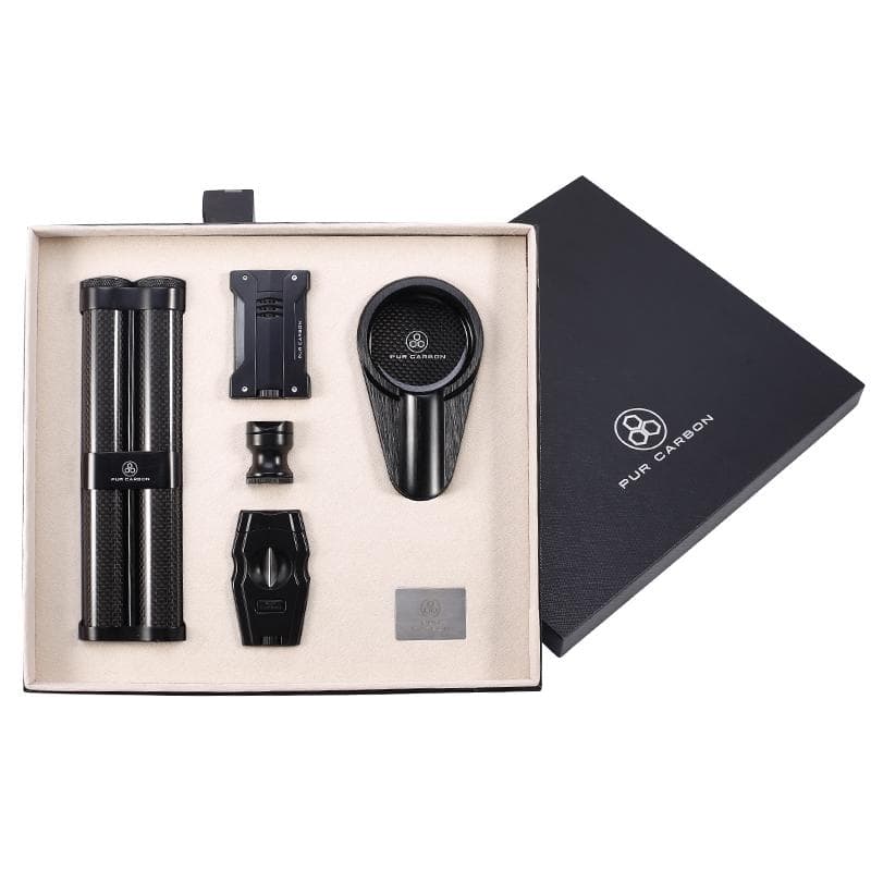 Aficionado Carbon Fiber Deluxe Cigar Set