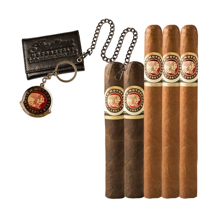 Indian Motorcycle 5 Cigars, Keychain & Wallet