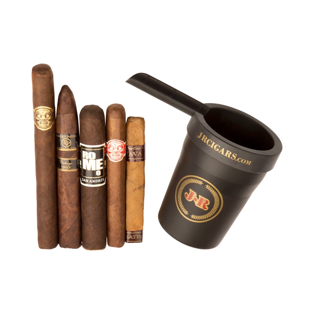 Cigar Samplers Cupholder Ashtray & Mystery 5-Pack