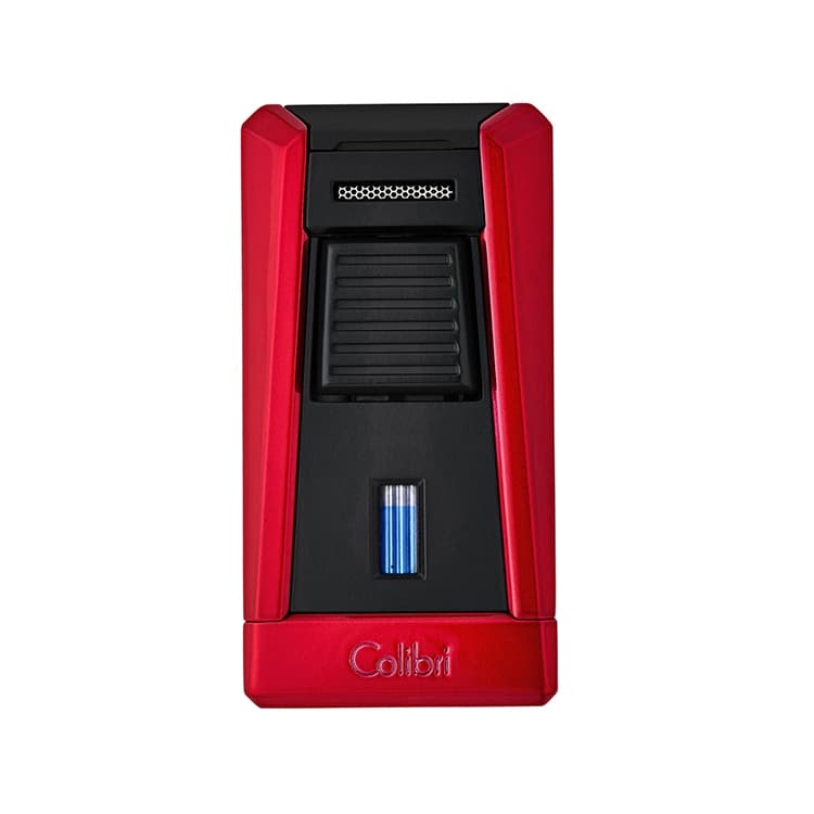 Colibri Cigar Lighters Slide Red and Black Double Jet Lighter