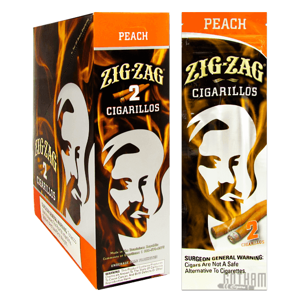 Zig Zag Cigarillos Peach 2 Pouch